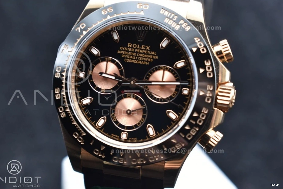 on Edition SH4130 Black Rubber RG Strap Oysterflex 1:1 116518 APSF Best Daytona Dial 0515